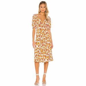 Diane Von Furstenberg Idris Dress in Eden Tigress Orange Floral Women’s Size 4